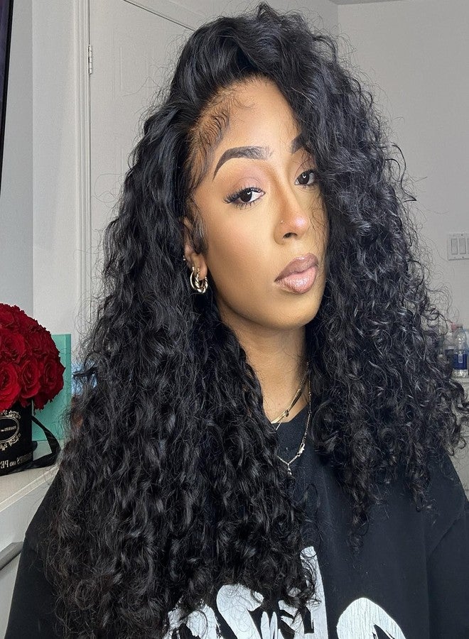 Myecool Kinky Curly Half Wig Human Hair 200 Density Glueless Wear and Go Wigs Human Hair 18 Inch 3 In 1 Half Wigs for Women Drawstring Seamless Flip Over Beginner Friendly - Image 1